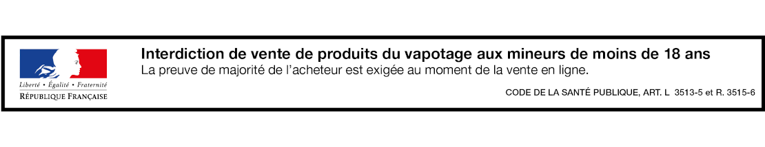 Interdiction de vente de produits du vapotage aux mineurs de moins de 18ans.